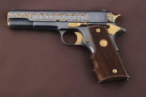KSD Brand Colt 1911 FIT Impugnature in noce compatibili modello pelle di drago - Foto 1 di 2