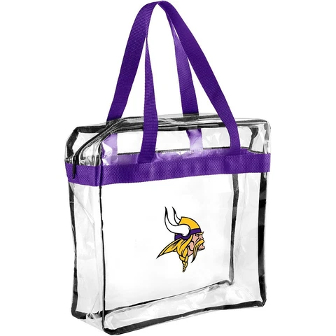 Minnesota Vikings CLEAR Messenger Tote Bag Purse - Meets Stadium Security Reqs Cover