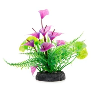 Aquarium Wasserpflanzen Kunststoff Aquarien Pflanzen bunt Pflanze 15 cm - Bild 1 von 3
