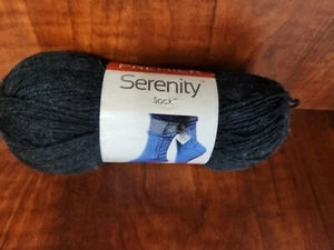 Premier Serenity Sock Yarn Wool Blend Black  - Picture 1 of 2