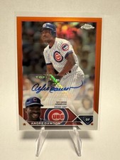 Andre Dawson 2023 Topps Chrome Update Orange Refractor Legend Auto /25 Cubs
