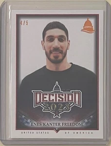 ENES KANTER FREEDOM #D 4/5 UTAH JAZZ 2023 DECISION POLITICAL CARD BOSTON CELTICS - Picture 1 of 2