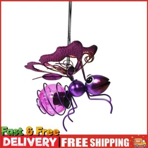 Solar Iron Insect Statue w/ LED Fairy Light Hanging Bee Light for Garden(Purple) - Picture 1 of 9