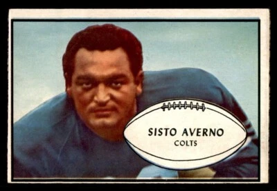 1953 Bowman Football #8 Sisto Averno VG/EX - Image 1 of 2