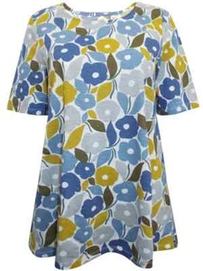 Seasalt Women's Short Sleeve Blooming Floral Printed Top - Ivory/Mix (Imperfect) - Picture 1 of 2
