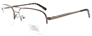 Monturas de gafas para hombre Timex 5:20 PM medio borde aviador 56-17-140 marrón - Imagen 1 de 3