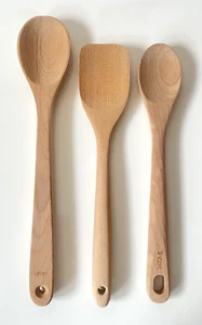 Wooden Spoons & Turner T-Fal OXO Lot of 3 - Picture 1 of 8
