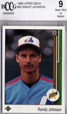 1989 Upper Deck #25 Randy Johnson RC Rookie HOF BCCG 9