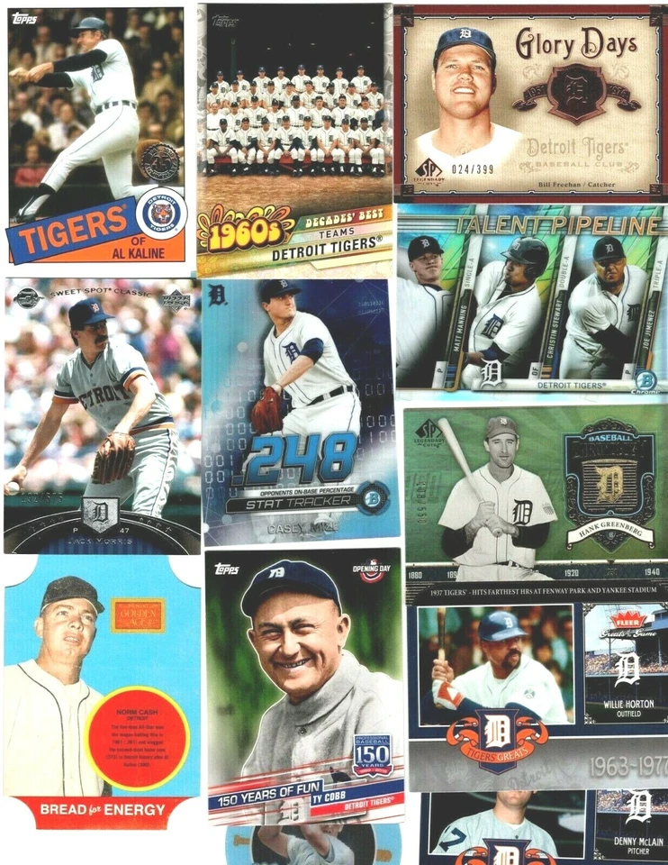 Detroit Tigers inserts Topps and older all Years 165 picks Avg EXNRMT- 20% off 4 - Image 1 of 1