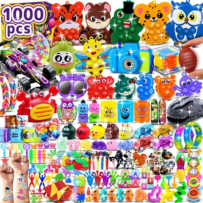1000 PCS Party Favors for Kids, Bulk Fidget Toys,Goodie Bags Stuffers, Treasure - Image 1 of 4