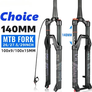 Rebound Adjustment MTB Bicycle Suspension Air Fork 26/27.5/29In 120/140MM Travel - Picture 1 of 46