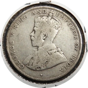 elf British Honduras 50 Cents 1911 Silver King George V - Picture 1 of 2