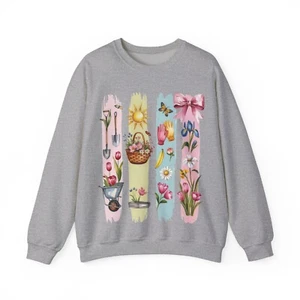 Spring Garden Unisex Shirt, Blumenshirt, Geschenk für Gärtner, süßes Frühlingsshirt - Bild 1 von 17