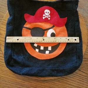 Bolso de truco o trato pirata calabaza fieltro Halloween divertido Jack-O-Lantern calabaza - Imagen 1 de 7