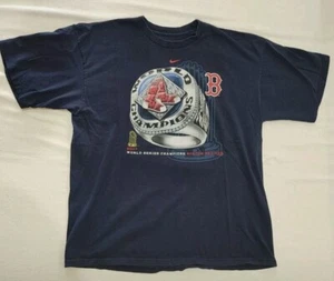 Nike Boston Red Sox 2007 World Series Champions Ring Tshirt Adult Size Large - Picture 1 of 6