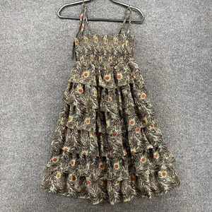Liberty of London Target Dress Womens S Peacock Babydoll Ruffle Tiered Cottage - Picture 1 of 10