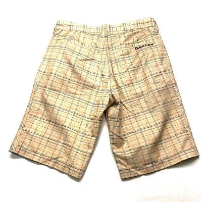 Pantalones cortos a cuadros Oakley Golf 441604 Primte Time para hombre 32 madera/gris Foto 1 de 4