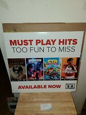 Store Display Poster 24"×22" Promotional video game Display Must Play Hit's 