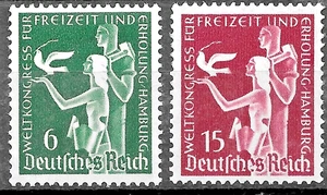 Alemania Tercer Reich Mi# 622-623 MH 1936 * - Imagen 1 de 1