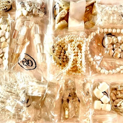 Mixed Bead Lot-28 Jewelry Making Supplies, Desgner Grab Bag Handmade Y2K Unstash - Image 1 of 2