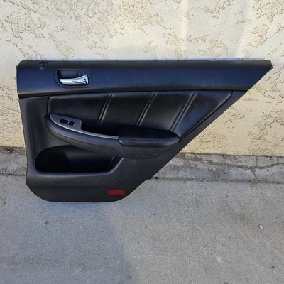 ✅2003-2007 Honda Accord EX-L Passenger Right Rear Door Panel Black Leather OEM✅ - Image 1 of 4