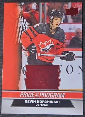 2023 UD Team Canada Kevin Korchinski Pride Of The Program 💥💥💥 Electric Red  - Image 1 of 2