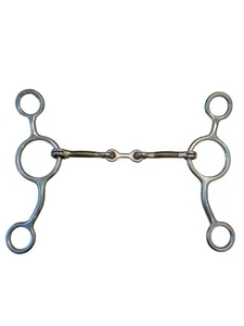 Broca Jerry Beagley MITA - Snaffle de caña corta con boca de hueso de perro, estilo mordaza, 5" - Imagen 1 de 1