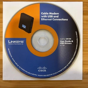 Linksys Cable Modem CM100 CD User Guide & USB Drivers Version 1.0B Disc - Picture 1 of 3