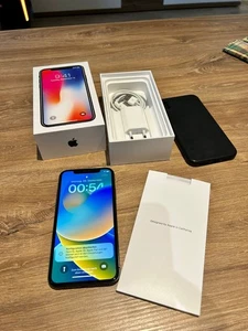 Apple iPhone X 256GB Schwarz ohne Simlock, gebraucht, Prepaid Starter Set - Bild 1 von 14