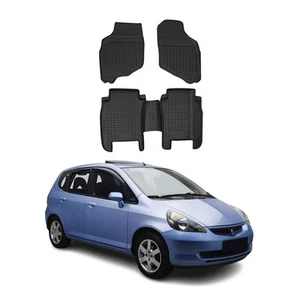 OMAC Floor Mats Liner for Honda Fit 2006-2008 Black TPE All-Weather 4 Pcs - Picture 1 of 12