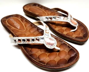PATRIZIA by Spring Step Sandals RAFIKI 40 Brown Jewels Silver - Picture 1 of 16