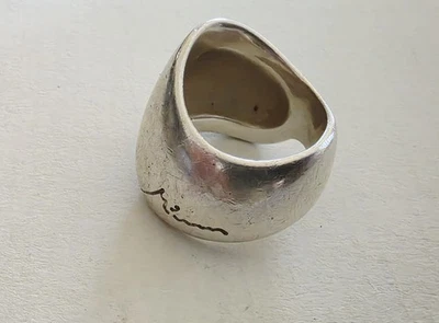 Minas Spiridis Georg Jensen Era No 244 Sterling Silver 925 Ring. Wave Pattern. Foto 1 de 4