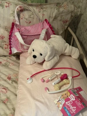 The Barbie Hug N Heal Pet Doctor Cachorro Perro Juguete Mattel 2013 Coleccionable Funciona 10' Foto 1 de 4