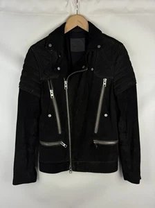 Allsaints Imagara Suede Biker Men’s Leather Jacket Size XS  - Picture 1 of 24