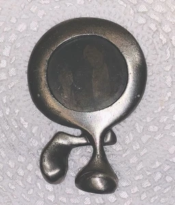 🕯️ Miniature Ghost Photo - Pewter Frame – Haunting Image Appears Under UV Light - Picture 1 of 12