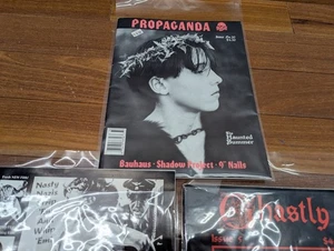 VINTAGE Goth MAGAZINES PROPAGANDA BAUHAUS GHASTLY ISSUE5 THREAT THEATER 3 - Picture 1 of 10