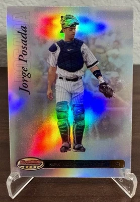 Серебряная карта 2007 Bowman's Best Jorge Posada с параллельным основанием No32 New York Yankees - Изображение 1 из 2