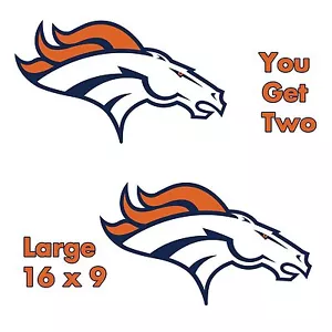 2er Set Denver Broncos Cornhole Board Aufkleber NEU ""16 x 9" groß - Bild 1 von 1