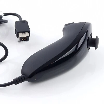 Accessori Nintendo Wii: controller originale Wii Nunchuk nero/nero - Immagine 1 di 2