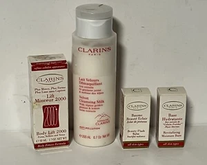 CLARINS VELVET CLEANSING MILK 6.7oz + Mini Body Lift Beauty Flash Moisture Base - Picture 1 of 15