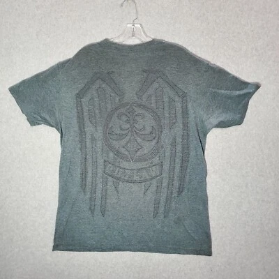 Camisa Helix Hombre Grande Verde Gótica Grunge Fleur De Lis Outlaw Camiseta LEER Foto 1 de 4