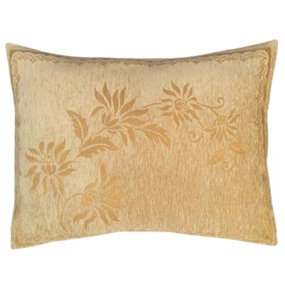 2x Chenille Beige (Mustard Mum Flowers) 22x30 Pillow Cover Home, Farm, Treehouse - Image 1 of 4