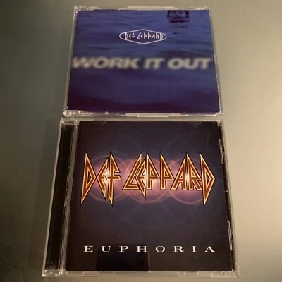 Def Leppard 2 CD LOT- IMPORT SINGLE Work It Out, Euphoria VERY GOOD Foto 1 de 3
