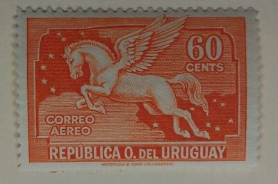 Uruguay Airmail Stamp, 1929-43, sc#C47, Mint, LH, OG - Image 1 of 2