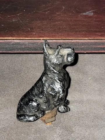 Vintage Aluminum Scottie Dog Mailbox/ Fence Decor Finial Cover