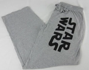 Men Women NEW Star Wars Logo Gray Drawstring Pajama Lounge Pants Small - Picture 1 of 2