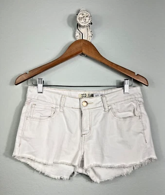 ZCO Jean Shorts Y2K Retro White Denim Stretch Cut-Off Size 11 - Image 1 of 4