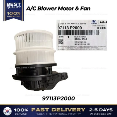⭐Genuine⭐ A/C Blower Motor & Fan 97113P2000 for Hyundai Santa Fe - Image 1 of 4