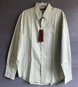 Camicia casual uomo manica lunga Perry Ellis verde salvia XL - Foto 1 di 6