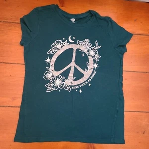 Old Navy Kids Green T Shirt Shine Twice As Bright 7-8 - Picture 1 of 2
